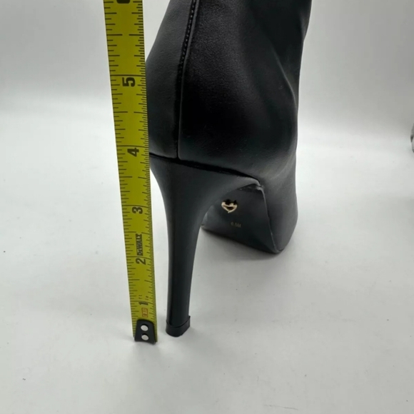 Thalia Sodi Womens Valdiva Stiletto Heel Knee High Boots 6 Black Faux Leather - Picture 11 of 11